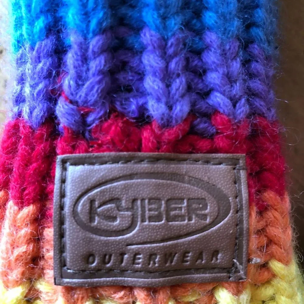 Kyber Rainbow Dog Kids Wool Blend Mittens Fleece Lined